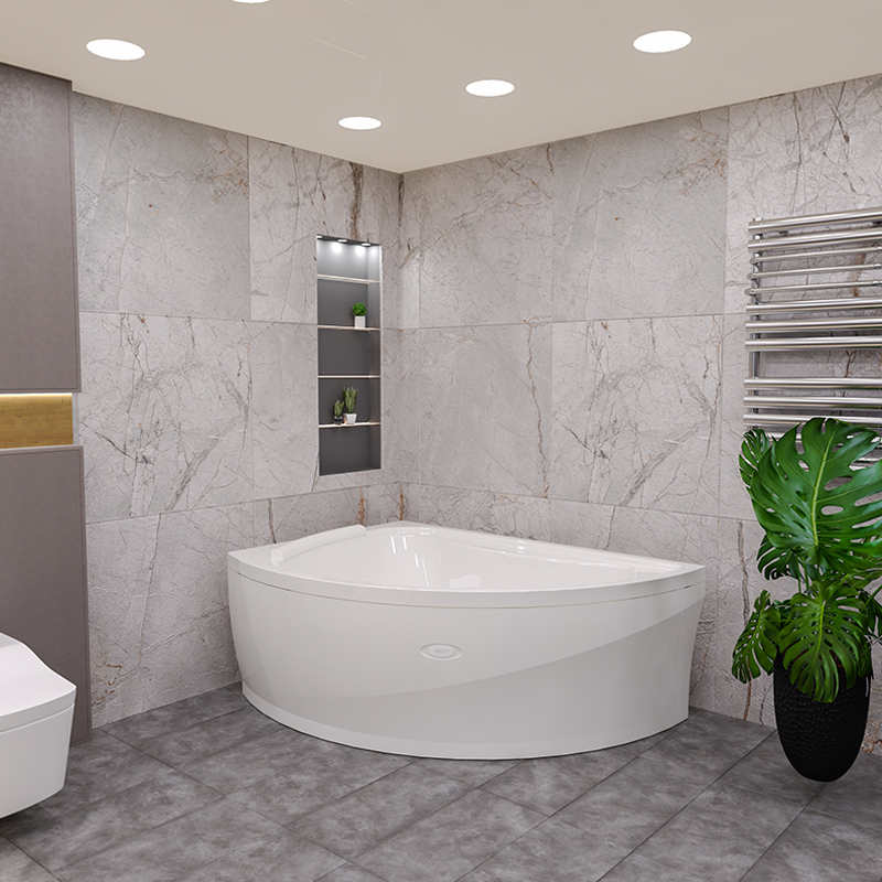 Приобрести радомир акриловая ванна альбена 168x120 см r ( комплект каркас, подголовник и слив )