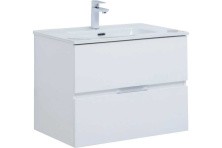 Aquanet Тумба с раковиной Алвита New 70 см, 2 ящика, белая матовая