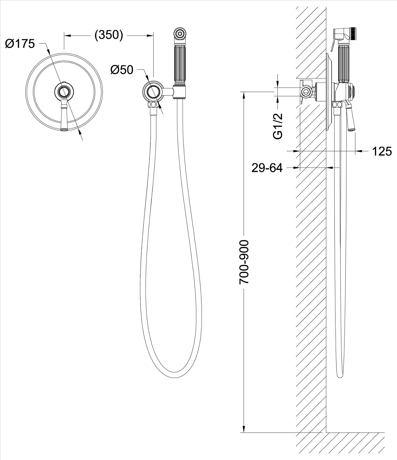 Приобрести смеситель встроенный с гигиеническим душем timo arisa 5309/00sm хром