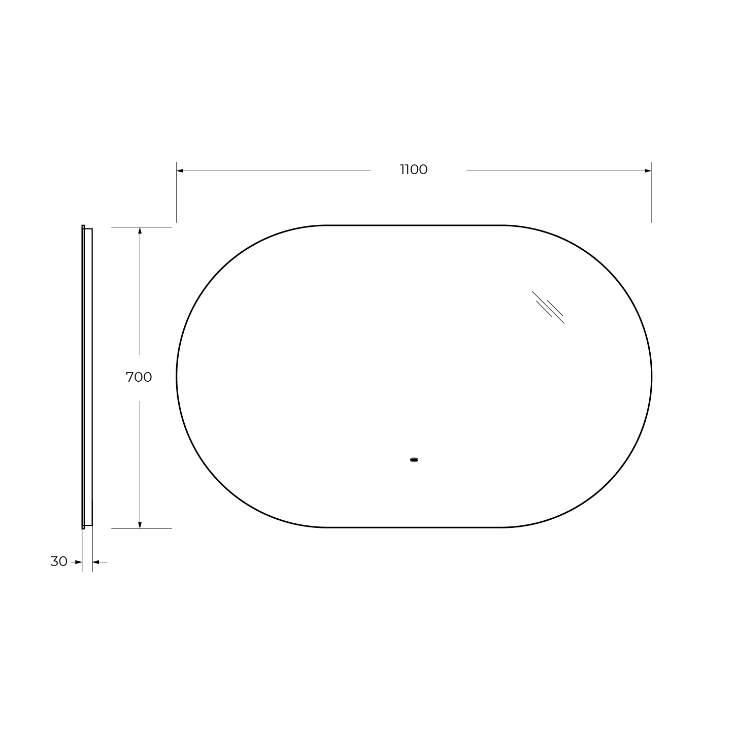 Приобрести cezares зеркало vague 110х70 см, контурная подсветка, датчик движения czr-spc-vague-1100-700-mov