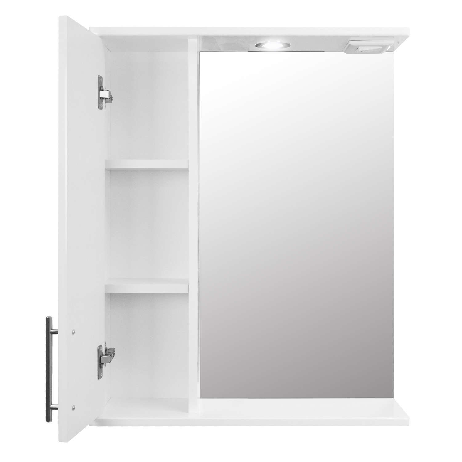 Приобрести loranto зеркало-шкаф karina 60 60х74,5 см, с подсветкой, левостороннее, белое (cs00086508)