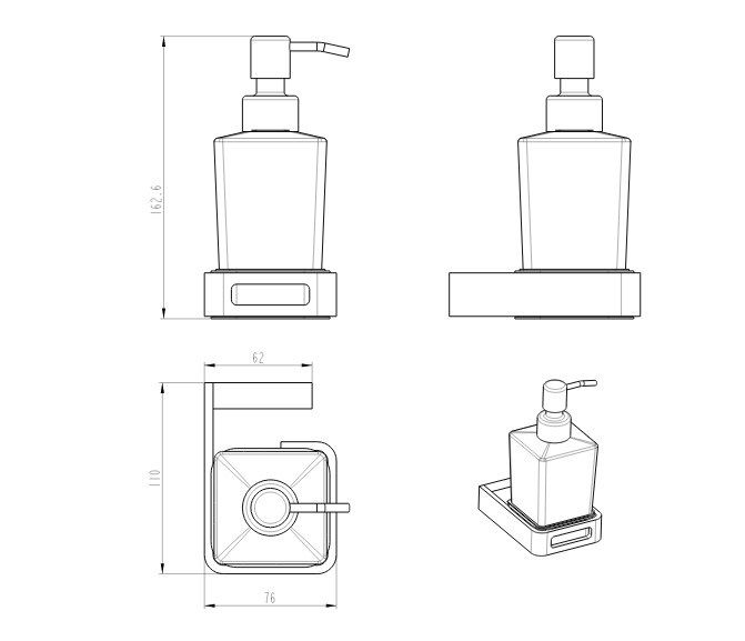 Приобрести boheme дозатор жидкого мыла q, белый 10957-mw