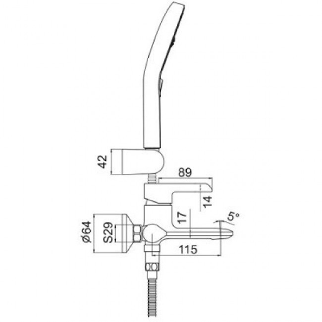 Приобрести gappo смеситель для ванны и душа g3203-6, черный/хром 35953