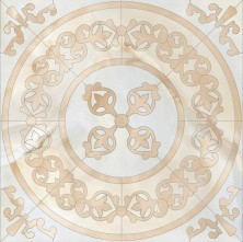 Панно напольное Kerranova Onice 1200x1200 мм, LR, бежевый с узором