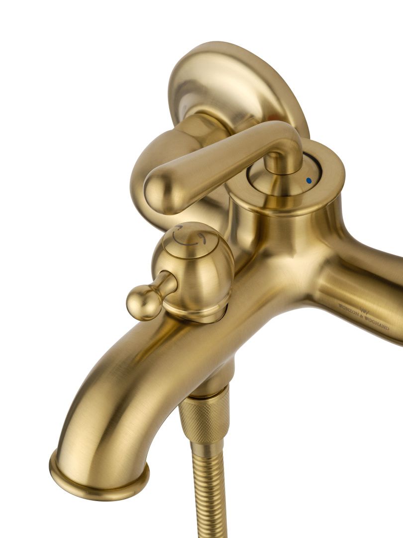 Приобрести смеситель для ванны с душем wonzon & woghand steam, брашированное золото (ww-88639008-bg)