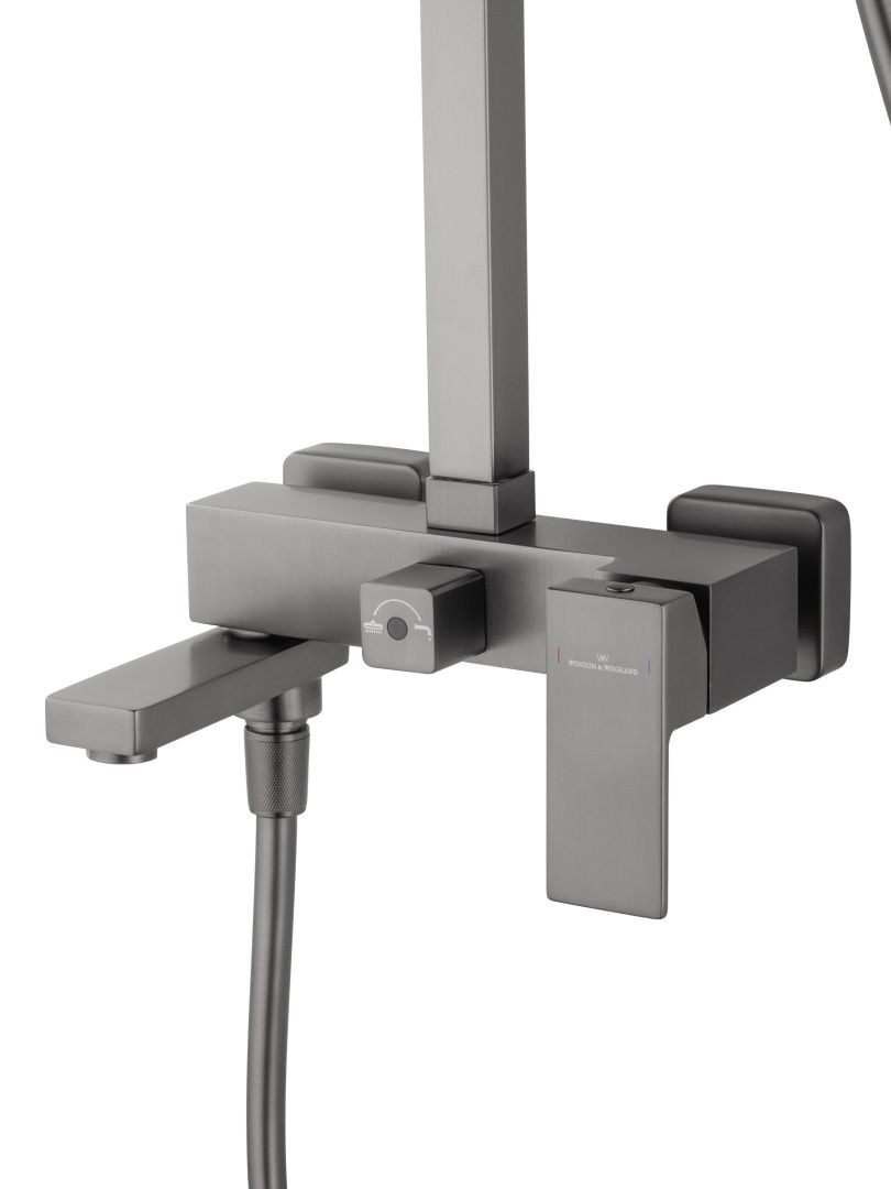 Приобрести душевая система wonzon & woghand cube, темный графит (ww-88739016-bgm)