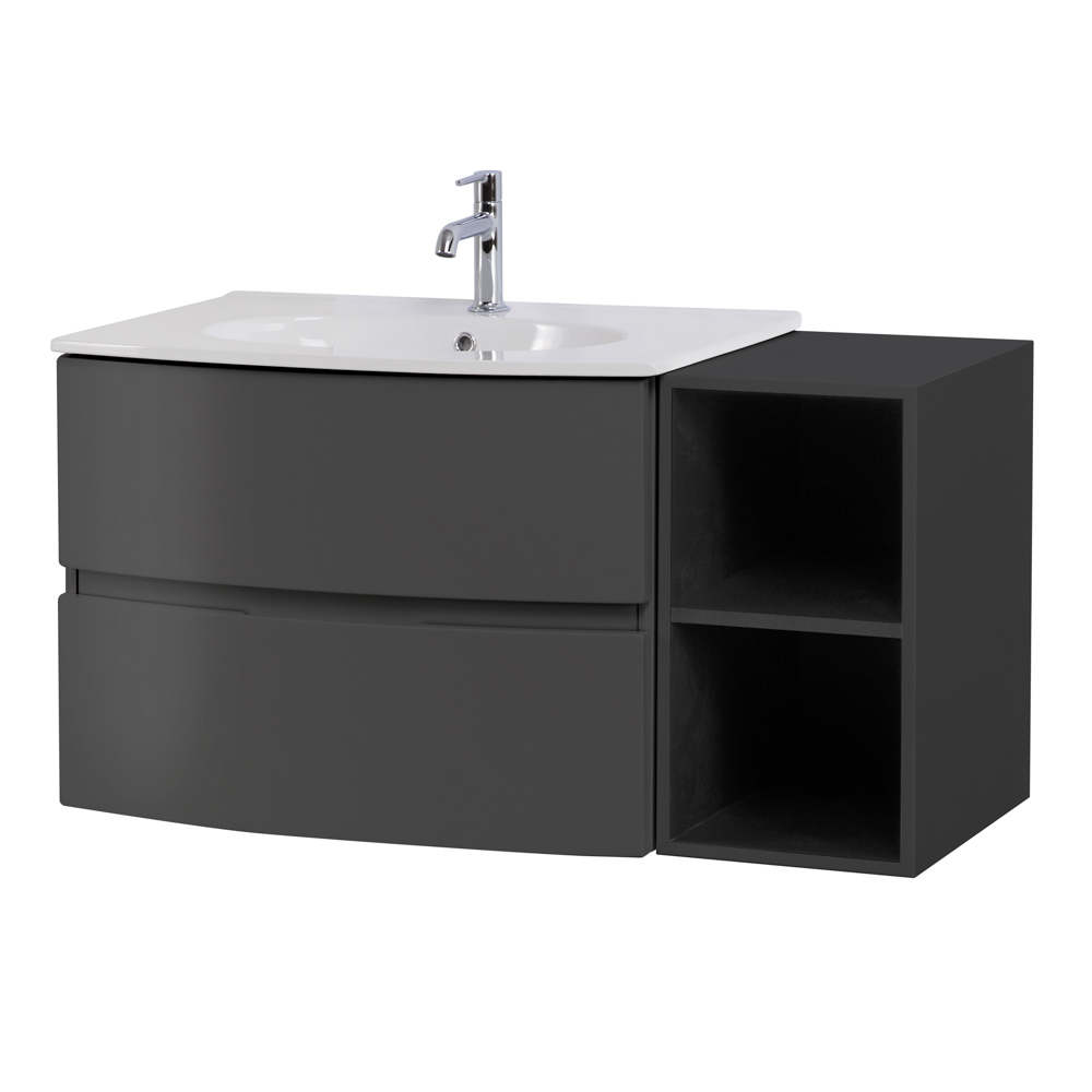 Приобрести cezares тумба подвесная с раковиной elettra 104 см grafite, графит 55522