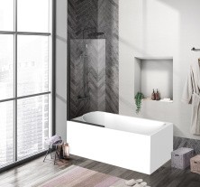 BelBagno Шторка на ванну 90 см UNO-V-1-90/150-C-NERO