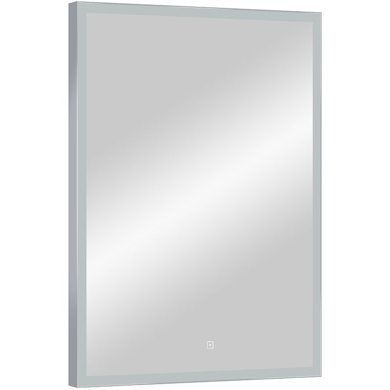 Приобрести continent зеркало с подсветкой frame 70х80 см, сенсорный включатель, серое