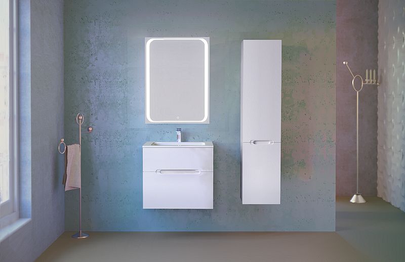 Приобрести jorno зеркало modul 65 см, с подсветкой, белое