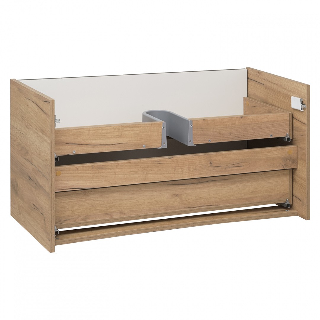 Приобрести aqua de marco тумба подвесная с раковиной melbourne 100 cм. дуб-серый