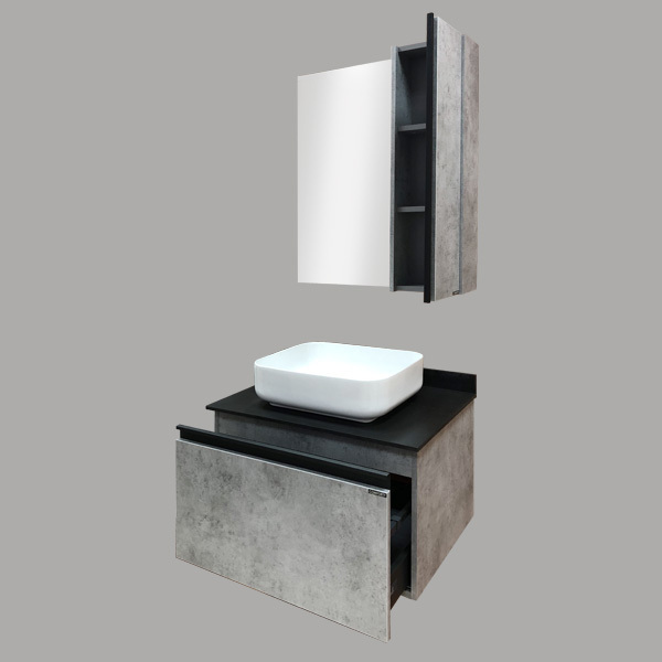 Приобрести сomforty тумба со столешницей и раковиной "эдинбург-75", светлый бетон