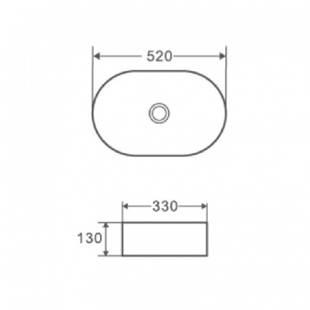 Приобрести раковина накладная azario 520*330*130 мм, белая 