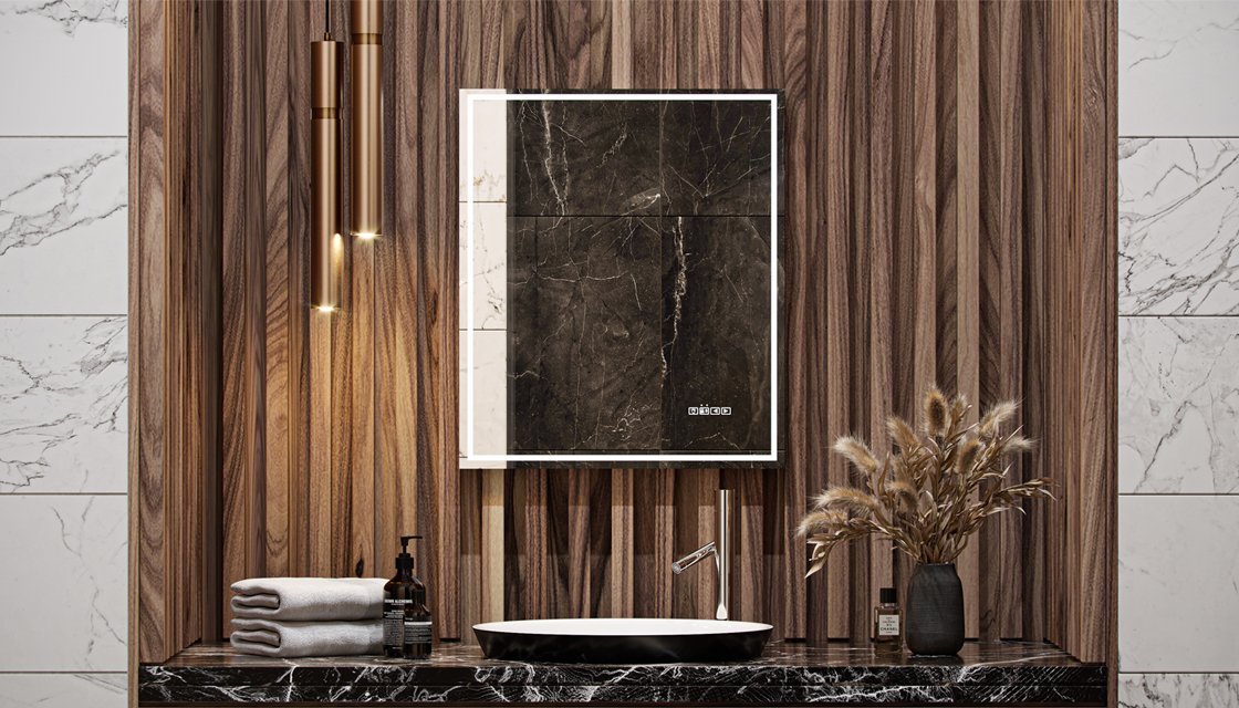 Приобрести зеркало velvex klaufs media 60 см c антизапотеванием, bluetooth, подсветка, сенсорное управление, zkkla.me.60.al