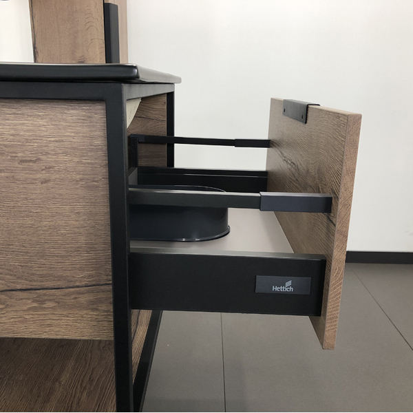 Приобрести сomforty тумба с раковиной "бонн-75" дуб темный, черная раковина