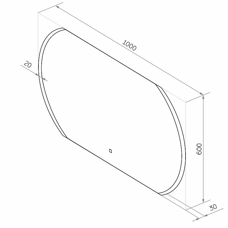 Приобрести continent зеркало с подсветкой polaris 100х60 см, сенсорный включатель, белое