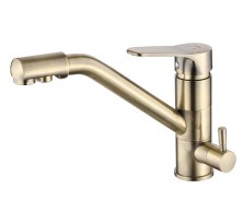 Смеситель для кухни ViEiR Kitchen 190 мм, с подключением к фильтру, бронза V15001D