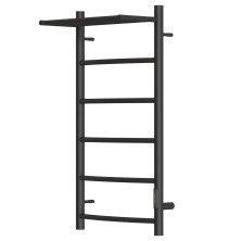 Полотенцесушитель электрический Point 400х800 Афина с полкой П5, черный PN04848PB