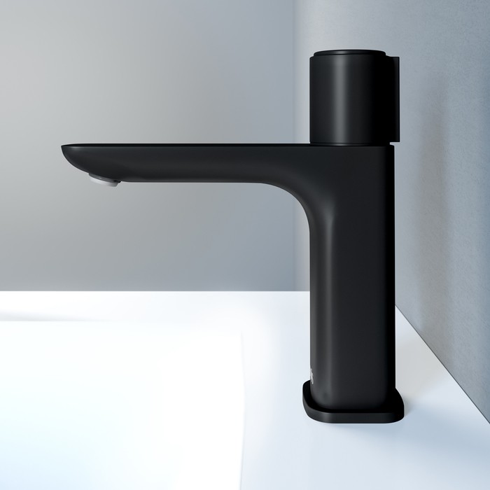 Приобрести iddis смеситель для раковины slide push control 182мм, черный матовый sliblbti01