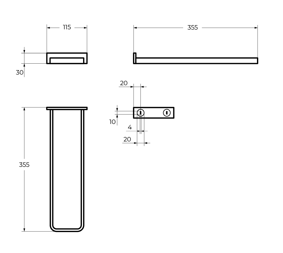 Приобрести cezares полотенцедержатель maxima 35 см, двойной, хром czr-f-8915