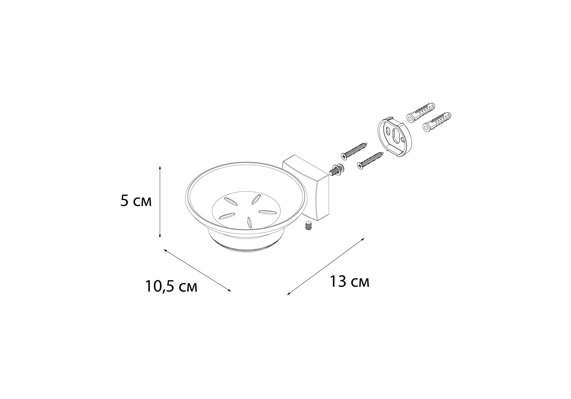 Приобрести fx-61308 kvadro мыльница стекло
