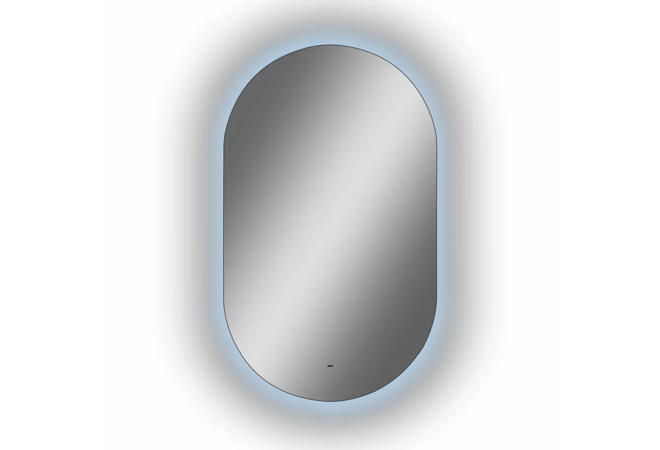 Приобрести continent зеркало с подсветкой fleur 65х110 см, белое