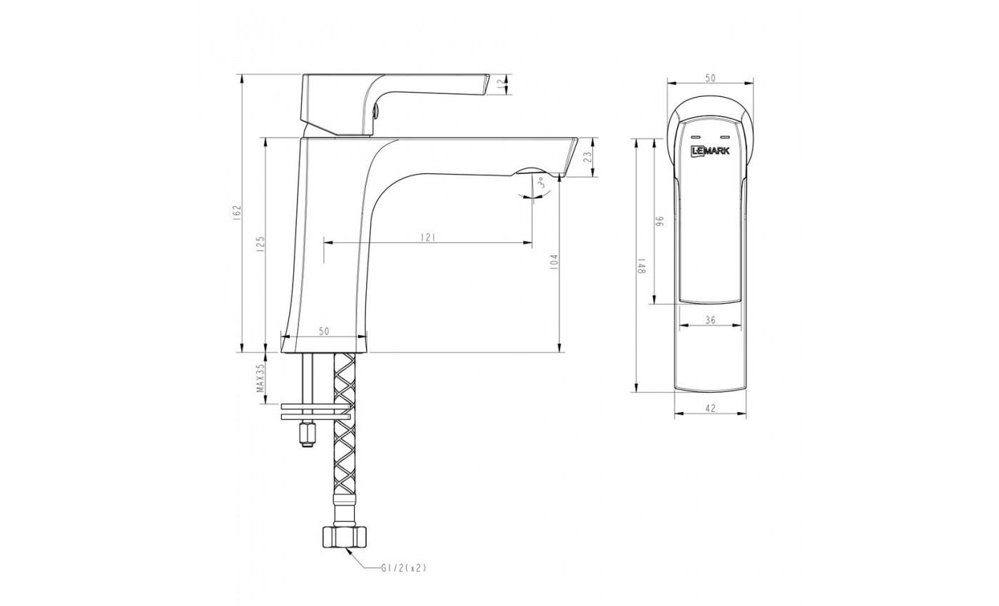 Приобрести lemark смеситель для раковины ursus, черный lm7206bl