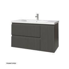 Caprigo Тумба с раковиной FORTE STRIPE 100 см, правая, графит