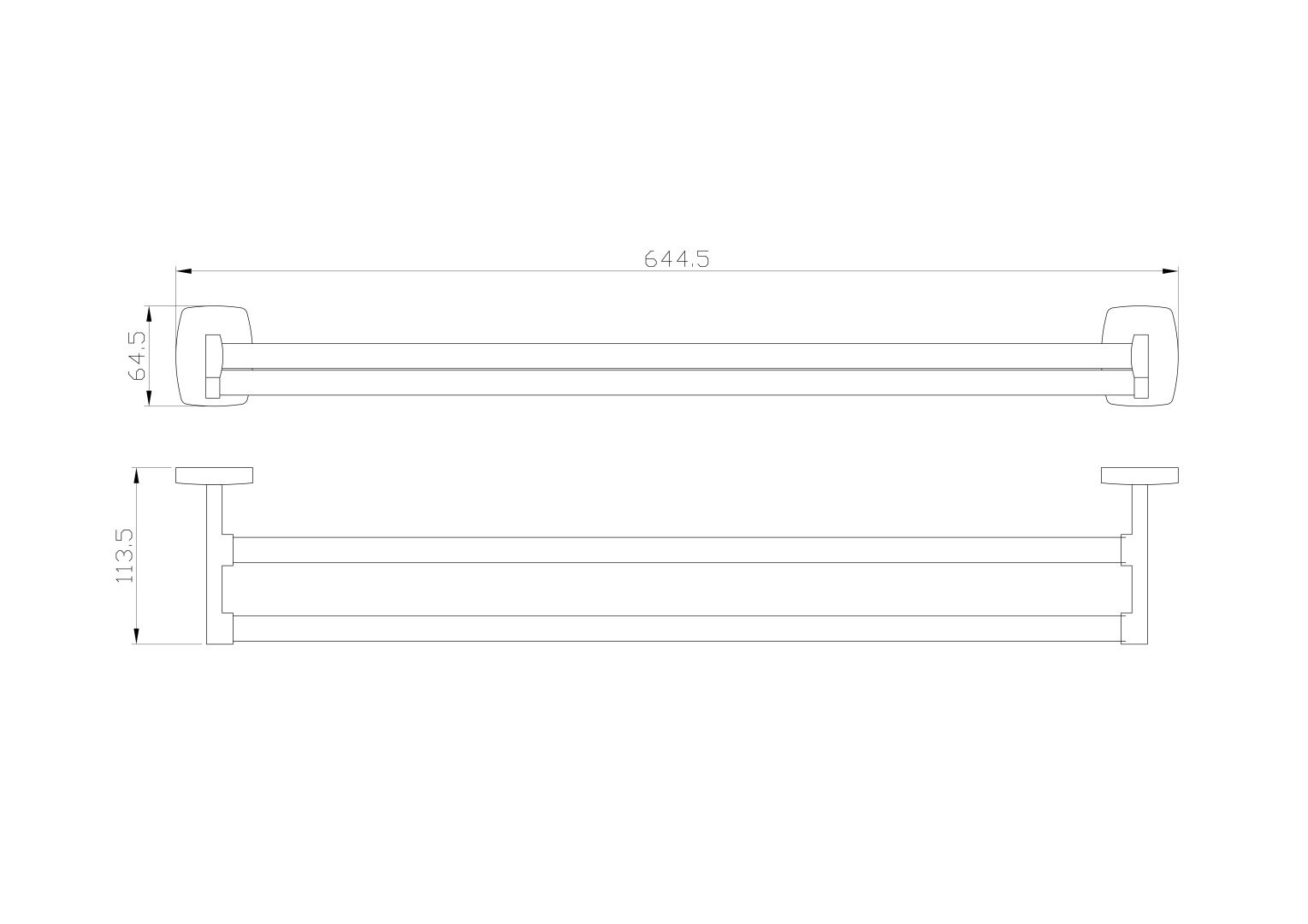 Приобрести полотенцедержатель двойной wonzon & woghand porto, хром (ww-1001)