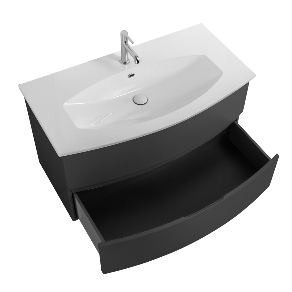 Приобрести cezares тумба подвесная с раковиной elettra 100 см grafite,литьевой мрамор, графит 55526