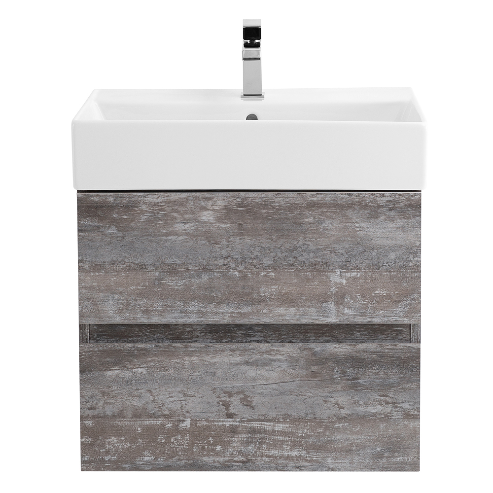 Приобрести cezares тумба подвесная с раковиной molveno 46 60 см legno grigio, серая molveno 46-60-2c-so-lg