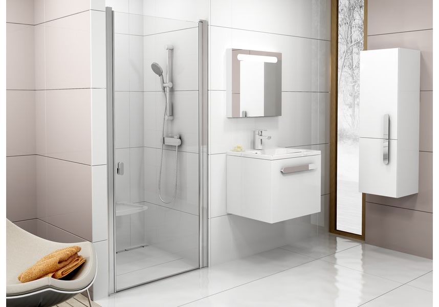 Приобрести дверь душевая ravak chrome csd1 80 см 0qv40c00z1 алюминий/прозрачное