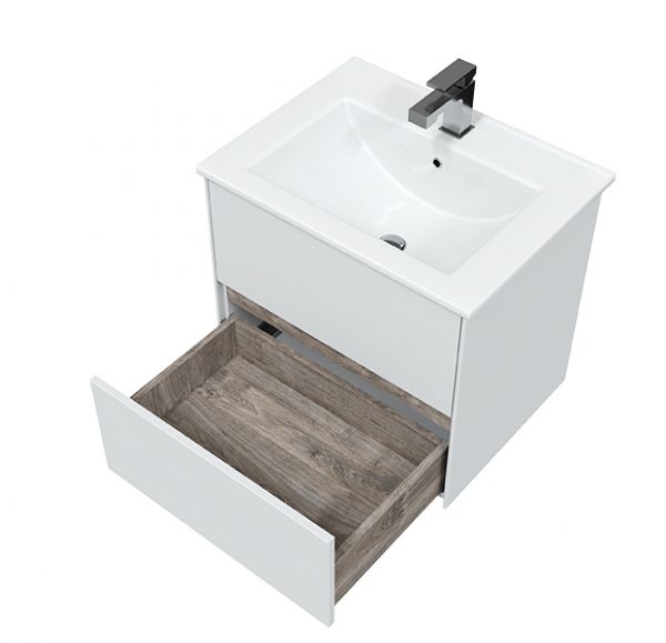 Приобрести mirsant тумба sole ultra, подвесная с раковиной next 60 см, белый глянец ут000068443