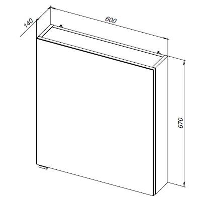 Приобрести aquanet зеркальный шкаф порто 60 см, белый