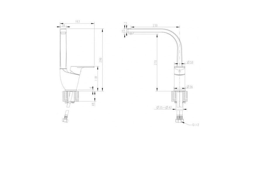 Приобрести смеситель для кухни bravat line f75299c-2