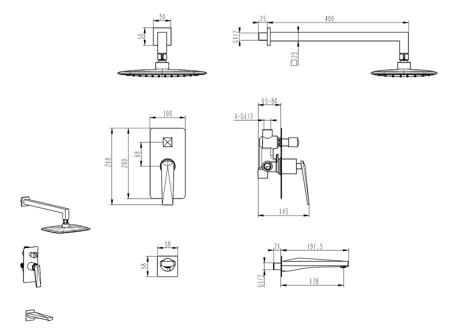 Приобрести boheme душевая система venturo, встраиваемая, хром 374-2