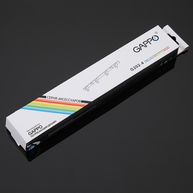 Приобрести gappo крючок четверной g202-4, хром 92555
