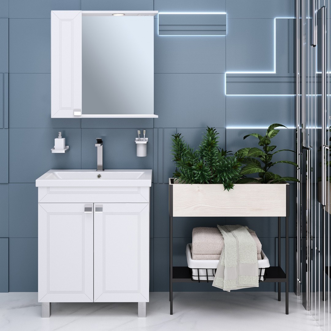 Приобрести зеркальный шкаф ostin 70см. левый