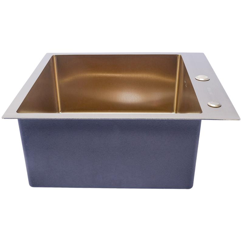 Приобрести gerhans кухонная мойка 50х50 см, золото