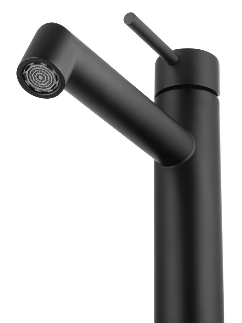 Приобрести смеситель для раковины высокий wonzon & woghand, черный матовый (ww-h1064-mb)