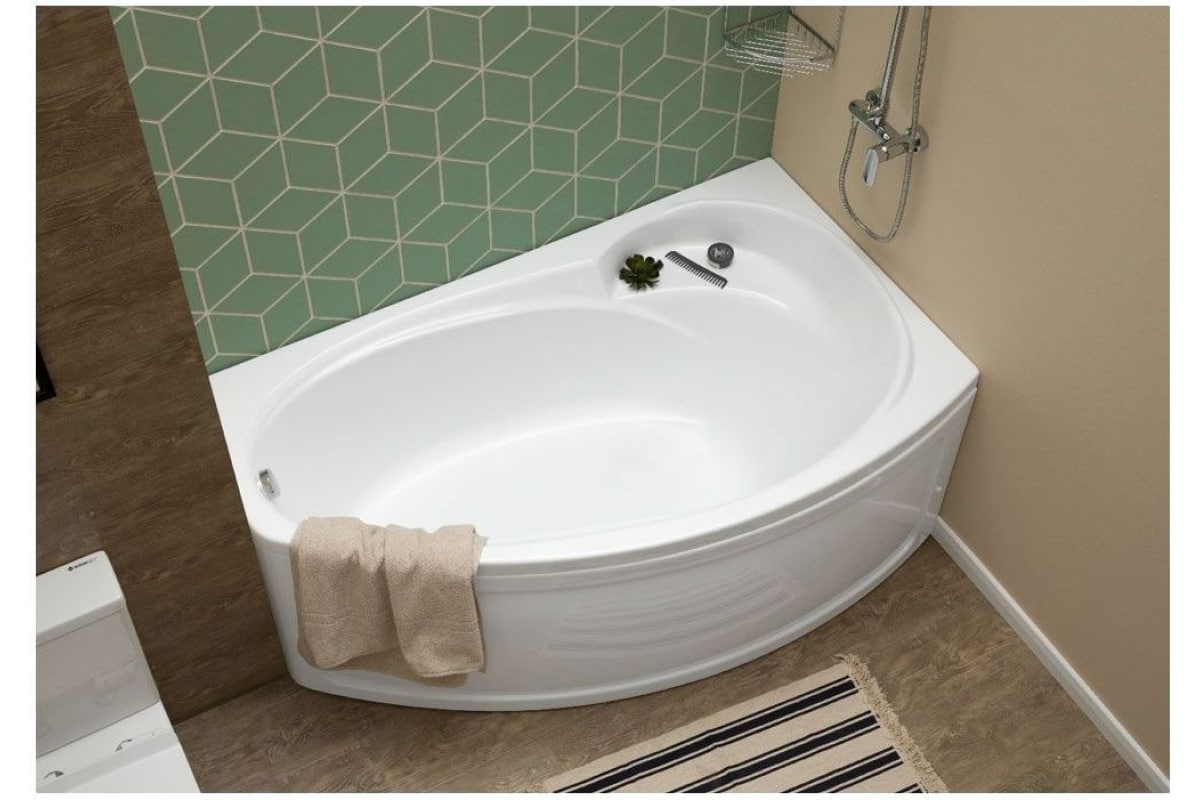 Приобрести aquanet акриловая ванна jersey 170x90 см, белая, правая