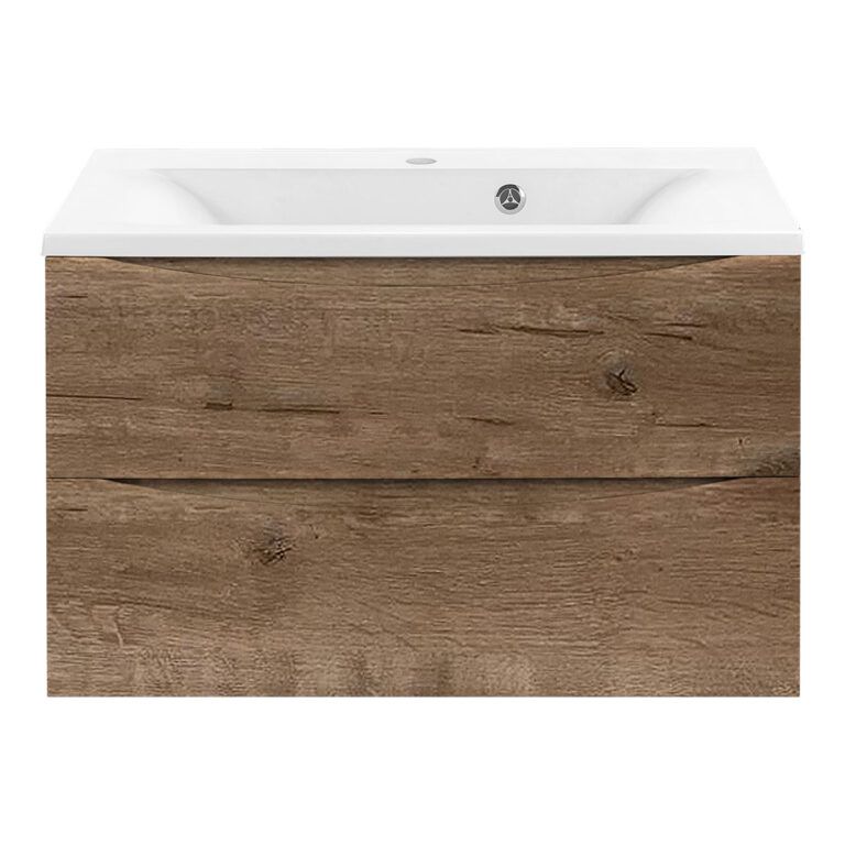 Приобрести vincea тумба подвесная mia 80 см, дуб винтаж с белой раковиной vmc-2ma800vo;vcb-3m800w