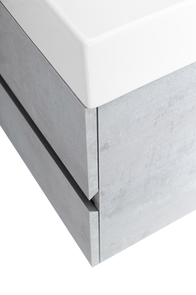 Приобрести cezares тумба подвесная с раковиной molveno 46 60 см beton, бетон molveno 46-60-2c-so-bet