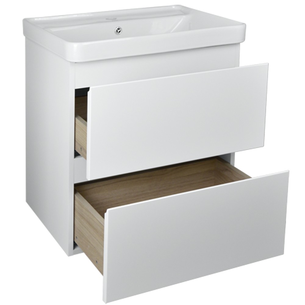 Приобрести azario тумба подвесная с раковиной мила 60х67см. белая, cs00080140