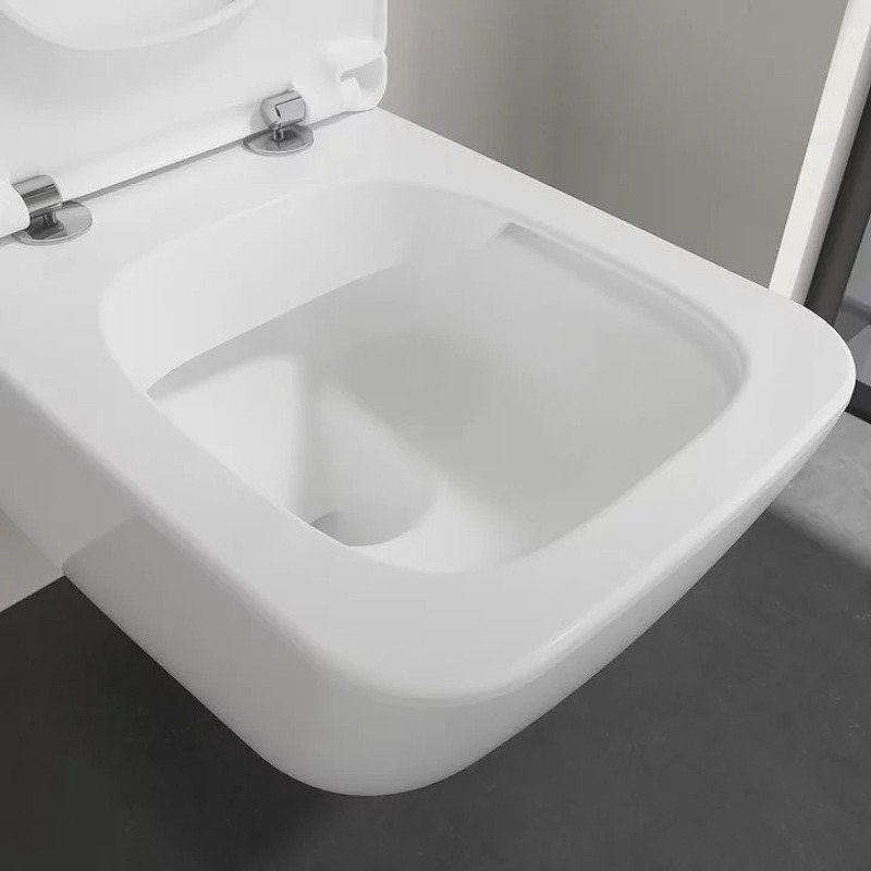 Приобрести унитаз подвесной villeroy boch venticello, безободковый с тонким сиденьем микролифт 4611rsr1