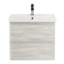 BelBagno Тумба с раковиной ALBANO-CER 50 см, подвесная Rovere Vintage Bianco, белая раковина