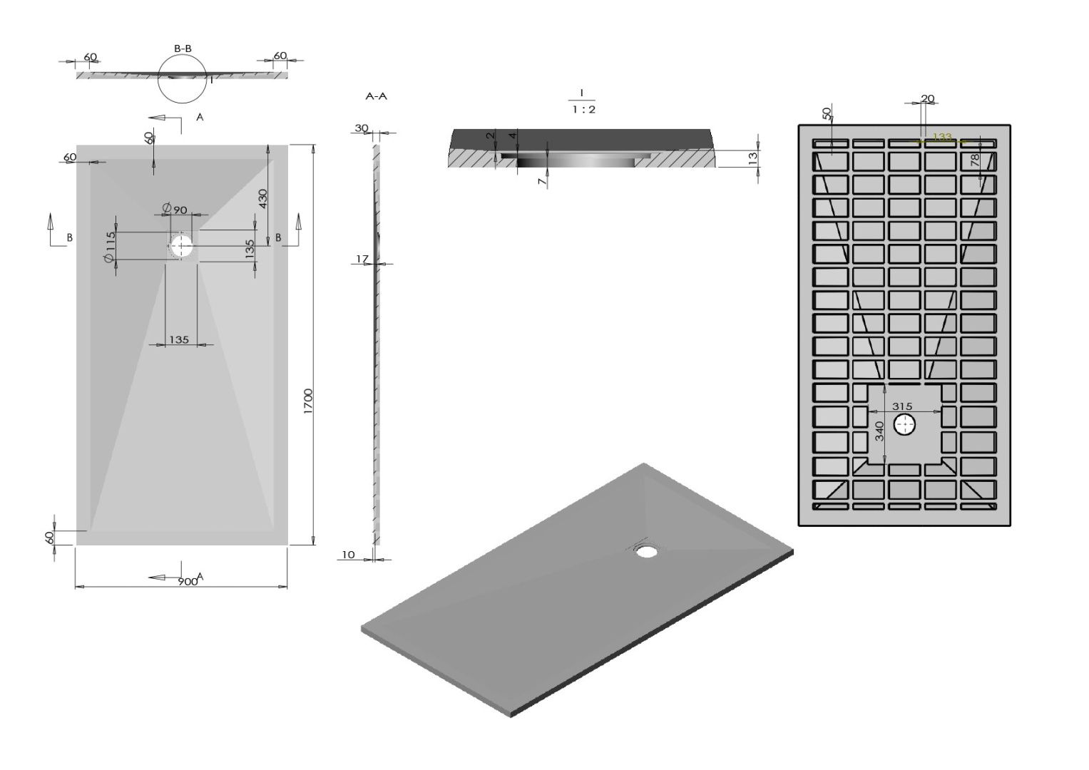 Приобрести vincea душевой поддон 90х170 см, прямоугольный, белый матовый vst-4sr9017w