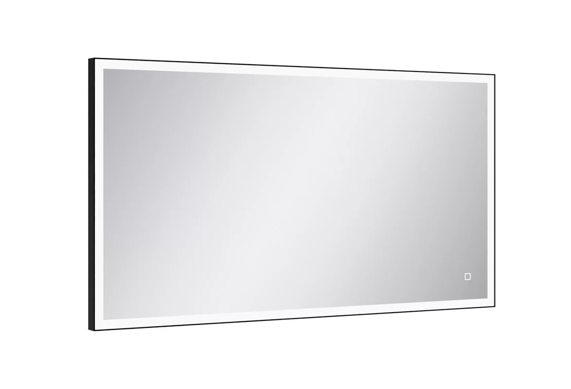 Приобрести continent зеркало с подсветкой solid black 110х60 см, черное