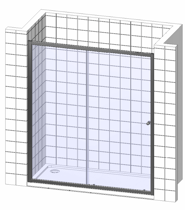 Приобрести дверь душевая bas antares wtw-110-c-ch 110 см