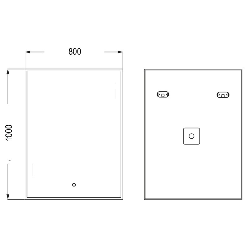 Приобрести azario зеркало алмина 800х1000мм, белый, сенсорный выключатель, led-00002315